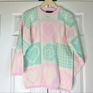 Vintage Pastel Color Block Sweater